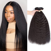 Kerriana Kinky Straight Bundles 16inch blend naturally for everyday wear.