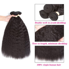 Kerriana Kinky Straight Bundles 18inch offer fuller, seamless length.
