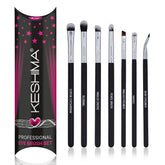 KESHIMA 7-piece eye brush set packshot showing complete kit for versatile eye makeup application.