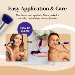 Keshima neon purple brush aluminum ferrule closeup highlights sturdy construction for daily use.