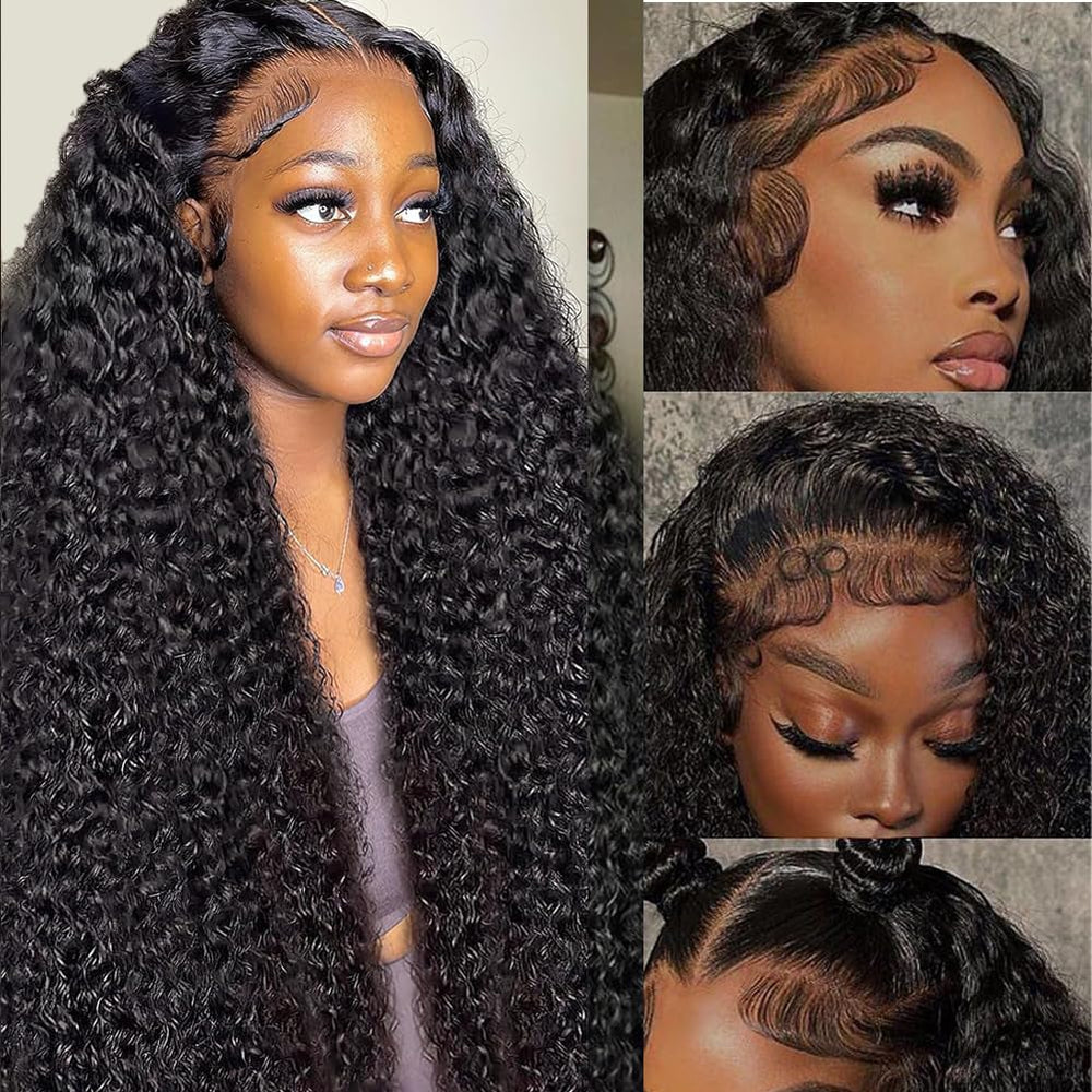 Keshon 13x5 deep wave lace front wig front view shows natural hairline and full density