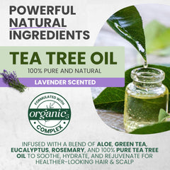 KESMEDIK herbal-ingredients-tea-tree-lavender highlights natural cleansing and calming scent