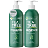 KESMEDIK Tea Tree Body Wash bottle with rich lather for soothing daily cleanse.
