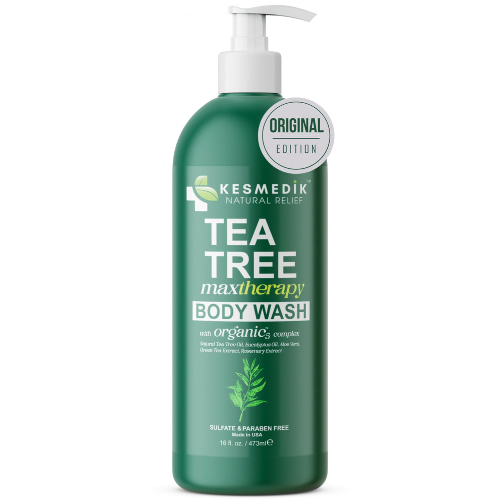 KESMEDIK Tea Tree Body Wash MaxTherapy bottle front for itchy-skin relief