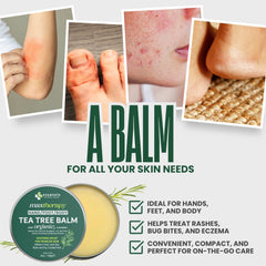 KESMEDIK Tea Tree Oil MaxTherapy Balm ingredients include aloe vera and beeswax.