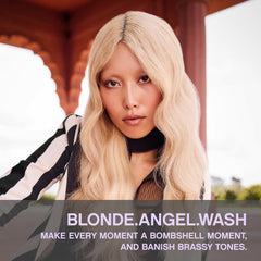 KEVIN.MURPHY Blonde Angel Wash pour showing easy distribution for cleansing.