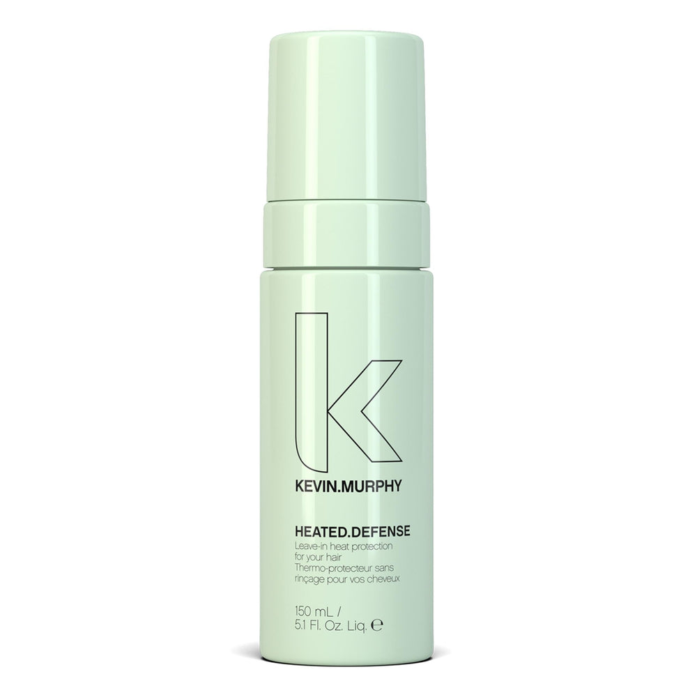 KEVIN.MURPHY Heated.Defense bottle hero showing weightless heat protection for all hair types