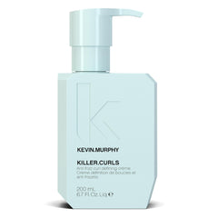 KEVIN.MURPHY Killer.Curls bottle close-up showing frizz-control formula for curls.