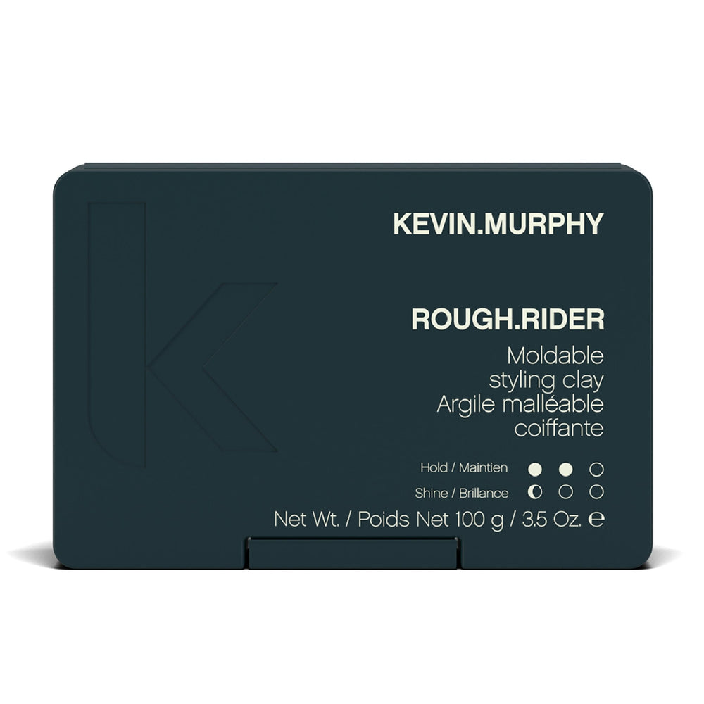 Kevin.Murphy Rough.Rider clay offers strong hold for matte, defined styles.