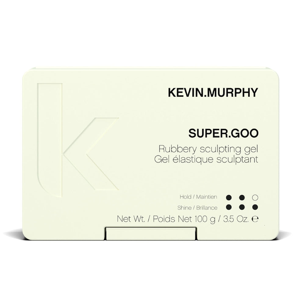 KEVIN.MURPHY SUPER.GOO bottle shows slick finish for versatile styling