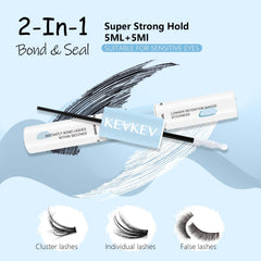 KevKev bond end applies glue to lash roots for secure cluster placement.