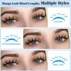 KevKev Fairy Lash Clusters Kit manga lashes deliver anime-inspired volume and easy application.