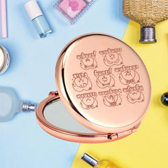 KEYCHIN pocket mirror 6.5 cm diameter fits in purses.
