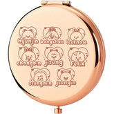 KEYCHIN pocket mirror with Hyunjin fan design for on-the-go touch-ups.