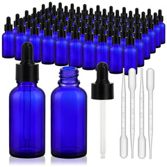 KeyWING 1oz blue glass dropper bottle ready for travel use