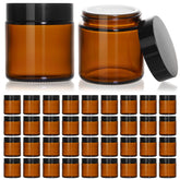 KEYWING 4oz amber glass jar with black lid packaged for storage and travel convenience.