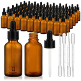 KEYWING 60-pack amber glass dropper bottles protect essential oils from light exposure.