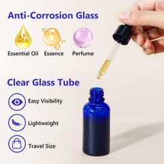 KeyWING travel-ready blue glass bottle shown for on-the-go use