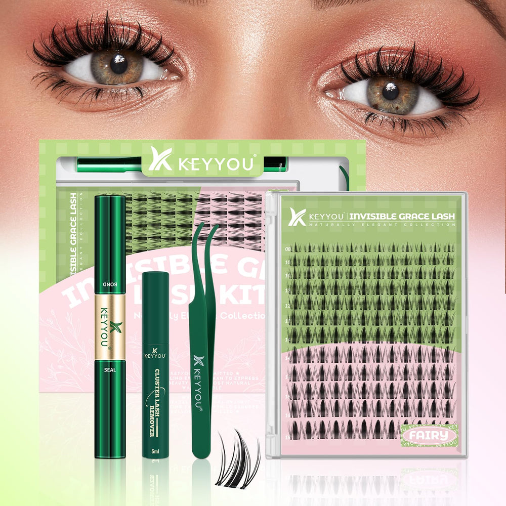 KEYYOU Fairy Lash Clusters Kit packaging for at-home lash makeover
