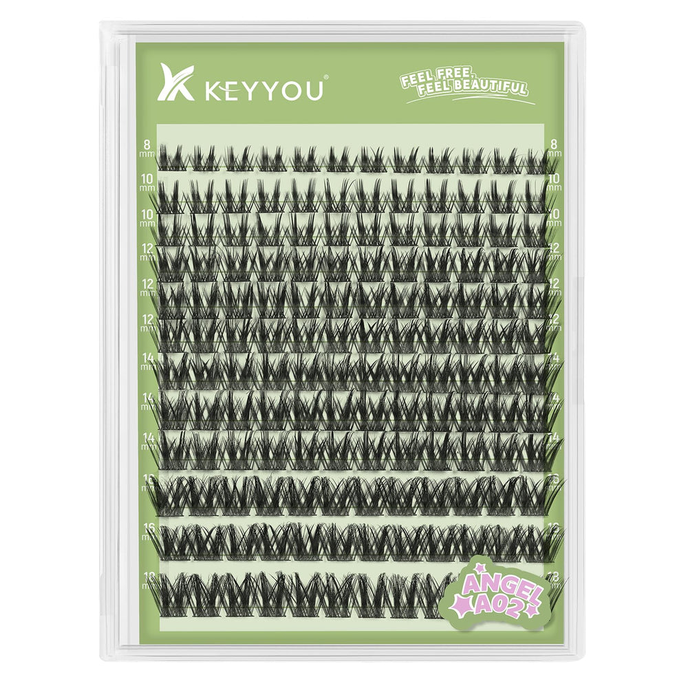 KEYYOU LASH Angel clusters 144pcs for natural-looking extensions