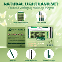 KEYYOU lash bond and seal application pack for long-lasting wear and at-home use.