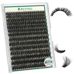 KEYYOU LASH 3D clusters close-up for natural daily volume.