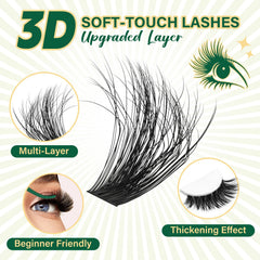 Application process of KEYYOU Lash Clusters for flawless results.