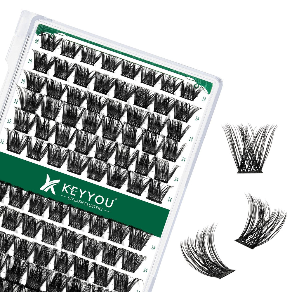 KEYYOU lash clusters tray 96pcs for quick volume and cost efficiency.
