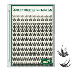 KEYYOU LASH manga lash clusters with soft band deliver lightweight comfort for all-day wear.