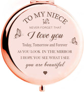 KGKAIMIZL niece compact mirror—portable touch-ups on the go
