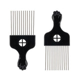 KHQBG Afro pick with fist-shaped handle detangles curls softly.