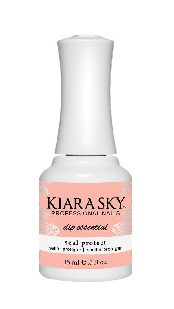 Kiara Sky Dip Manicure Step 3 Seal Protect bottle for durable acrylic seal and long-lasting shine.