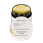 KIARA SKY Gel Paint Pod Good As Gold closeup showcases ultra-metallic finish for luxe nails.