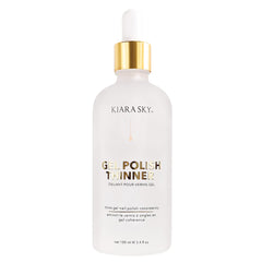 Kiara Sky Gel Polish Thinner bottle with dropper improves application and longevity.