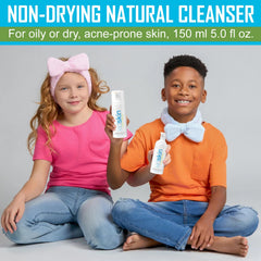 Kidskin daily-use routine graphic for morning and night skincare.
