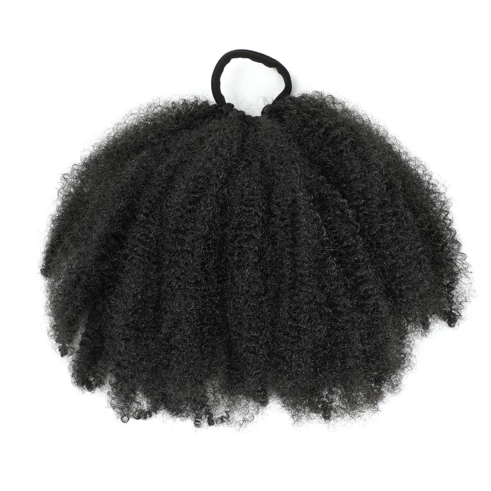 Kid's Summer Afro Puff 8inch natural-black ponytail for easy daily styling