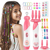 Kidzkube DIY Hair Salon toy main unit shows easy braiding for kids' styling sessions.