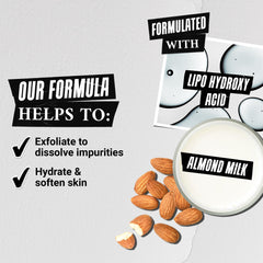 Kiehl's almond milk emollients in toner boost hydration and softness.
