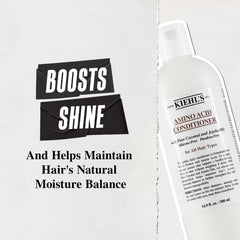 Kiehl's Amino Acid Conditioner in hand suggests easy application for all hair types.