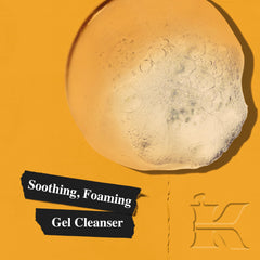 Kiehl's Calendula Face Wash foamy lather locks in gentle cleansing and hydration.