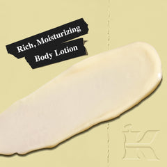 Kiehl's Creme de Corps Rich swatch demonstrates creamy, fast-absorbing hydration.