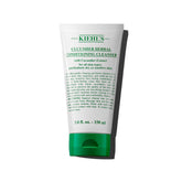 Kiehl's Cucumber Herbal Conditioning Cleanser bottle close-up highlights a hydrating formula for sensitive skin.