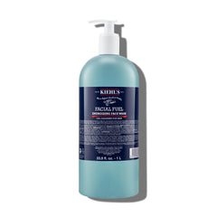 Kiehl's Facial Fuel bottle close-up showing iconic packaging for a refreshing cleanse