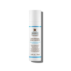 Kiehl's Hydro-Plumping Serum bottle shows hydrating formula for plumper skin.
