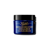 Kiehl's Midnight Recovery Omega Rich night-cream jar closeup showing whipped texture for overnight hydration