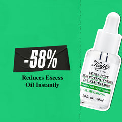 Kiehl's Niacinamide Serum on clean skin demonstrates quick absorption and even tone.