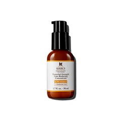 Kiehl's powerful-strength vitamin C serum bottle closeup highlights high-potency brightness potential