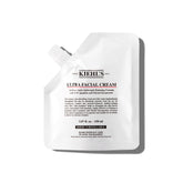 Kiehl's Ultra Facial Cream jar closeup highlighting 4.5% Squalane for lasting hydration.