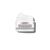 Kiehl's Ultra Facial Cream jar close-up showing 24-hour hydration.