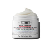 Kiehl's Ultra Facial Overnight Mask bottle pour shows premium hydration for overnight use.